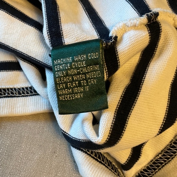 Ralph Lauren Navy and White Striped Blouse - Picture 7 of 7